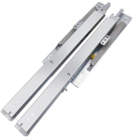 WXXSHGDW 1 Paar Schubladenschienen Softclose Schwerlastauszug 45kg Tragkraft Vollauszug Versteckte Schubladenführungen für die Bodenmontage (Size : 25cm/9.8inch)