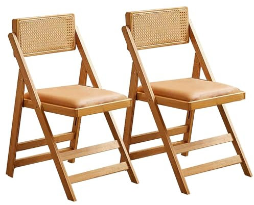RTTZBOZ Startseite Holzklappstühle, Klappstühle mit Rückenlehne, Klapphocker für Erwachsene Kitchen Island Guitar Shop Cafe (Color : Original color2PCS, Size : 57cm/22in)