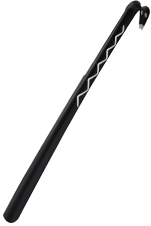 Derwrtup Calzador largo 60 cm – Ayuda larga para calzadores – Cuchara para proteger la espalda en calidad premium – Calzador muy estable con forma ergonómica, Negro, ver descripción
