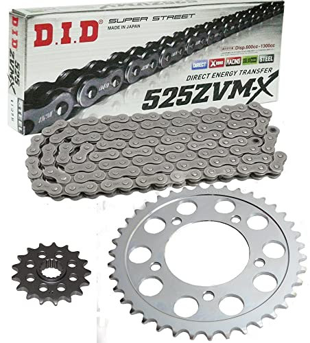 Juego de cadena adecuado para Suzuki DL1000 V-Strom ABS 14-20 cadena DID 525 ZVM-X 116 abierta 17/41