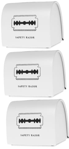 minkissy Caja De 3 Piezas Soporte para eliminación de Cuchillas de Afeitar Banco de Hojas de Afeitar Estuche de Viaje para maquinilla de Afeitar Cajas almacenaje baño Organizador para baño
