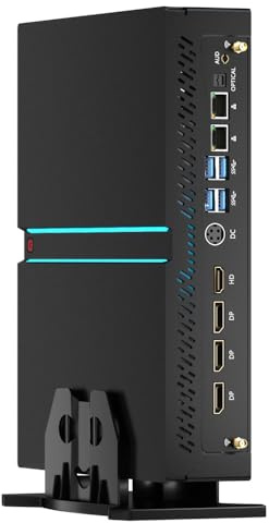 Mavsloly Mini ordinateur de bureau, processeur Intel Core i9-14900F 24 cœurs de 14e génération, 64 Go DDR5 RAM, 4 To PCIE 4.0 SSD, carte graphique GeForce RTX 4070 12 Go GDDR6, WiFi 6e, 8K, quatre
