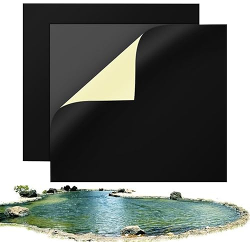 Reparaturset für Teichfolie – 2 Stück wasserdichte Flicken für Badewannentuch Fische, Klebeband 20 x 20 cm für Rohre Möbel Deck Blumen Dusche