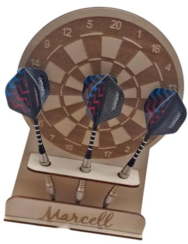 Generisch Personalisierter Dartpfeilhalter | Organizer für Dartpfeile | Pfeilhalter Holz | Dartpfeil Halterung | Dartdekoration | Geschenk für Männer | Dartpfeilständer
