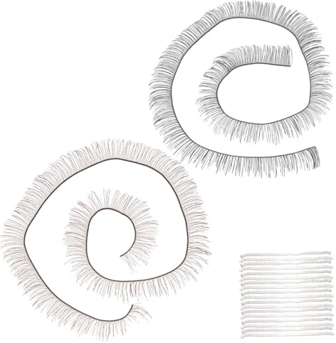 WRITWAA 20pcs Handmade Doll Eyelashes Fake Lashes 20x0.8cm Black 10pcs Brown 10pcs Natural Doll Makeup Eyelashes for Diy Accessories Crafting
