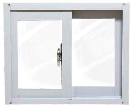 Kellerfenster mit Sicherheitsglas und Insektenschutzgitter, Schiebefenster aus Aluminiumlegierung für Keller, Haus, Garage, Bad, Hühnerstall, Wohnmobil(80x100cm/31.5x39.3in)