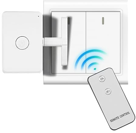 Smart Button Pusher – WiFi Touch-Schalter Weiß | Toggle Smart Button Pusher Für Tür, Wand, Schlafsaal, Ventilator, Hausautomation, Raum, Türsysteme (1 Stück)