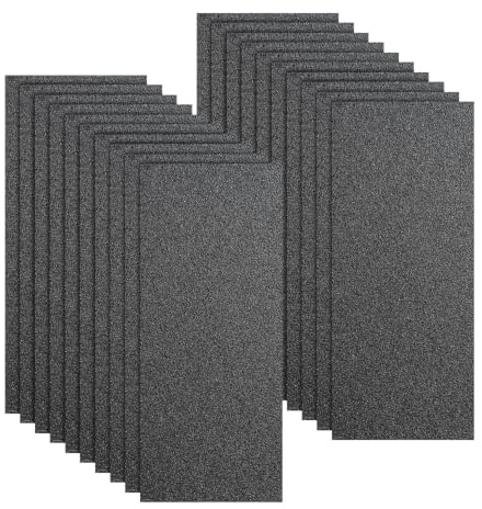 20 hojas de papel de lija de grano 80 a 2000, papel de lija húmedo y seco, 9 x 3.6 pulgadas, papel de lija para madera, vidrio, paredes de plástico, metal, pintura de coche, lijado
