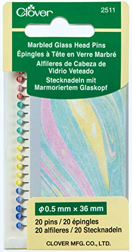 clover - Spille in Vetro Marmorizzato, Multicolore, 11,5 x 6,3 x 0,4 cm