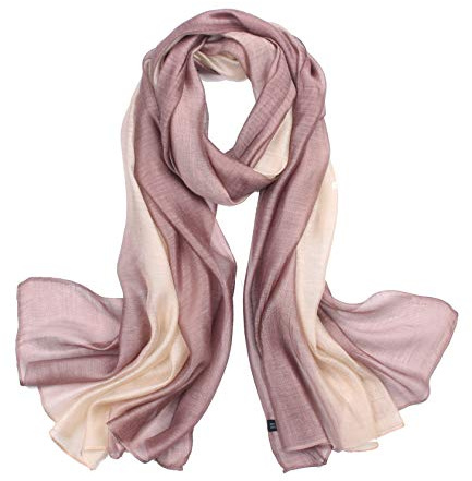 Sawekin Damen Schal Stola Halstuch Sommerschals Farbverlauf Stola Für Abendkleid Festlich Hochzeit Braut Seidenschal/Baumwolle Schal Ganzjährig