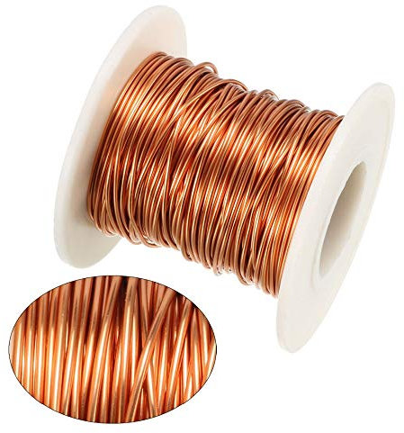 Pangyoo PYouo-Kupferkabel Magnet Kupferdraht, 0,8 mm / 1,0 mm / 1,1 mm / 1,2 mm Dia 49.2 'Länge, emaillierte Wickelspule, die weit verbreitet ist, um Transformatoren zu induktivieren Werkzeugzubehör