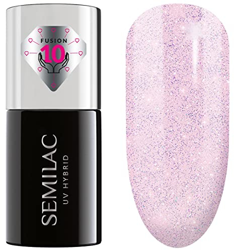 806 Semilac Extend Care 5in1 Glitter Delicate Pink 7ml