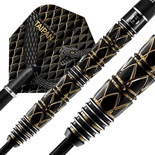 Harrows Unisex Youth X Teller, Schwarz/Gold, 26 g