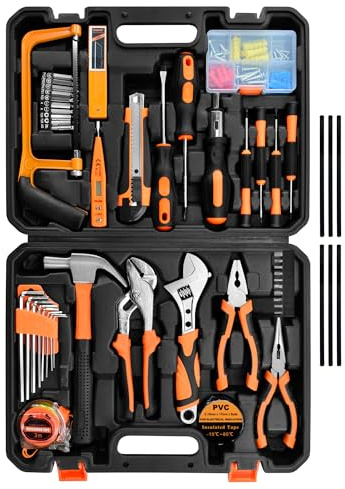 SOLUDE Tool Set,148-Piece Home Repair Tool Kit for Men Women College Students,Household Basic Hand Tool Sets with Case for Home Maintenance,Dorm Essentials and DIY Projects