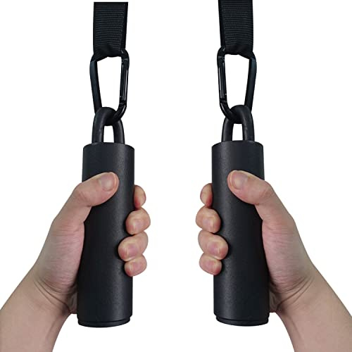 Lights Mountain Pull Up Grips Set of 2 Rock Climbing Holds Set with Hanging Straps and Strong Carabiner, Finger Strengthener，Forearm, Biceps, Ninja Warrior, Back Muscles Training