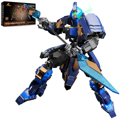 JMBricklayer Mecha-Mechanik-Set 70128, Heldencharakter-Robotermodell, Cooles Kampfspielzeug, Geeignet für Jungen und Mädchen von 8–14 Jahren, Konstruktionsspielzeug 834 Teile