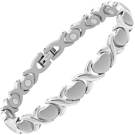 JEROOT Magnetarmband für Damen,Magnetische Armband Magnetfeldtherapie Handgelenk Schmerzlinderung Anschwelle Gesundheit Magnetarmband mit Einstellwerkzeug(3500 gauss) (;)