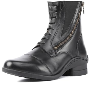 Moretta Shires Alessia Leather Paddock Boots - Black or Brown UK8/EU42 Black