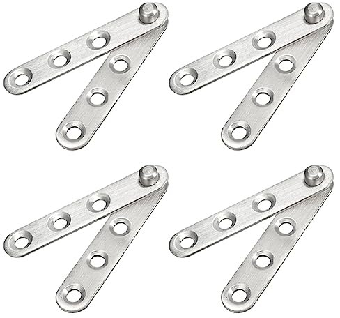 METALLIXITY 360° Drehbarer Zapfen Scharnier (60 x 11mm) 4Set Edelstahl Tür Scharniere - für Haus Küche Türenschrank Schränke