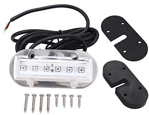Agatige Blaues LED-Unterwasserlicht, LED-Fischköder-Tauchdock-Unterwasser-Angellicht, IP68 wasserdichte Marinebeleuchtungslampe Für Bootsyacht DC12V 1,1 W 18 LM