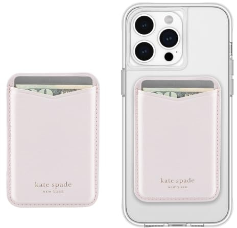 Kate Spade New York magnetisk plånbok/korthållare – kompatibel med MagSafe-plånbok – blekt hundträ
