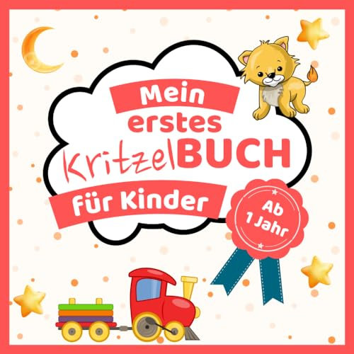Malbuch für Kinder ab 1 Jahr mit liebevollen und großen Motiven zum Ausmalen oder Kritzeln | fördert Kreativität & Motorik beim Kind