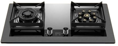 Cuisinière À Gaz Avec 2 Brûleurs, Cuisinière À Flamme Élevée 4,8/5,2 KW, Support De Casserole En Fonte Avec Protection Contre L'extinction, Cuisinière Indépendante For Le Camping Et L'extérieur ( Size