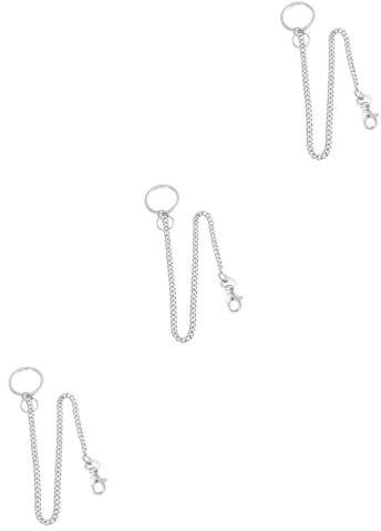 GALPADA 3stücke Herren Schlüsselanhänger Aus Edelstahl Lange Kette Für Gürtel Kreatives Design Für Schlüssel Und Kleine Accessoires Robustes Material Für Männer Und Freunde