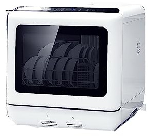 Lavavajillas automático Lavavajillas Totalmente Automático For El Hogar, Máquina Pequeña De Secado Y Cepillado, Desinfección Y Esterilización Sin Instalación, Lavavajillas De Escritorio Diseño compact