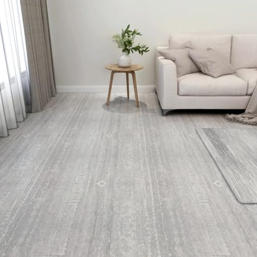 Baumaterialien, Bodenbelag & Teppich Selbstklebende Bodenbelag Dielen 20 Stück PVC 1,86 m² Grau