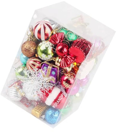 Amosfun 50stücke Weihnachtsbaumanhänger Filigran Weihnachtsbaumkugel Anhänger Weihnachtsbaumschmuck Anhänger Ca Weihnachtsbedarf Weihnachtsdeko