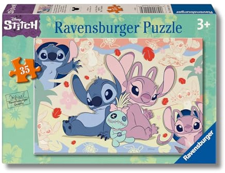 Ravensburger - 35-teiliges Kinderpuzzle, Stitch - 4 Jahre altes Puzzle, Disney-Kollektion, Lern- und Spaßspiele, Geschenkideen