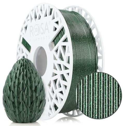 ROSA3D PET-G Standard High Speed Galaxy Filament 1.75 mm für 3D Drucker - Druckmaterialien Glänzend PETG 3D Druckerfilament - 3D Printing Materials - Grün Spule 1 kg