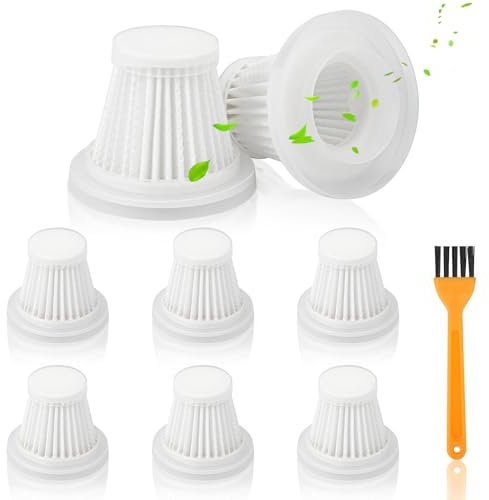 8 Stück Handstaubsauger Filter, Ersatz-HEPA-Filter für Handstaubsauger, kompatibel mit PeroBuno/Saker/Molfanco/Antifnuo Auto Staubsauger, Wiederverwendbarer, Waschbarer