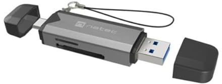 Lector DE Tarjetas NATEC Scarab 3 USB 3.1 Gen 1 USB-A + USB-C SD-Micro SD
