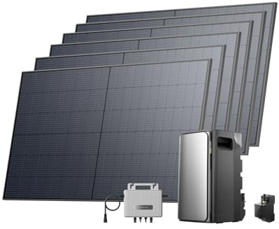 ECOFLOW Kit Solaire de Stream Ultra, Batterie 1,92 kWh, Panneaux solaires rigides 500W*4, avec Micro-onduleur 800W, et Panneaux solaires rigides 400W*2, 4 MPPT 2800 W, 2 Ports CA 2300 W
