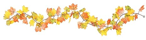 FRCOLOR Guirnalda Arce Artificiales de Otoño Enredadera Decorativa para Pared y Puerta Colgante Reutilizable para Decoración Interior y Exterior Material y Cálido Otoñal