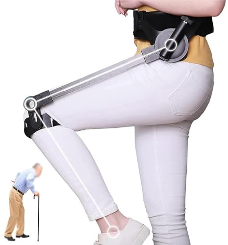 Exoesqueleto BióNico Para Caminar,Caminata Por Exoesqueleto De Ayuda BióNica,Livianos Polacas De Fibra De Carbono,FáCil De Usar,Para Mejorar La Caminata (pierna izquierda, M)