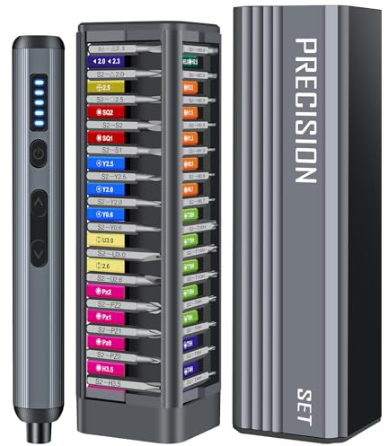 52 EN 1 Destornilladores Precision, Magnético Destornillador Electrico Precision, 5 Velocidades juego Destornilladores para iPhone, iPad, Macbook, ordenador, PC, Switch, PS4, PS5, Gafas, Relojes, Etc.