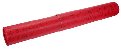 Cabilock Tubo Telescopico Estensibile per Stoccaggio e Spedizione Poster Cartone Resistente con Chiusura Sicura Protezione Luce Solare per Opere d’Arte Documenti e Disegni Colore Rosso
