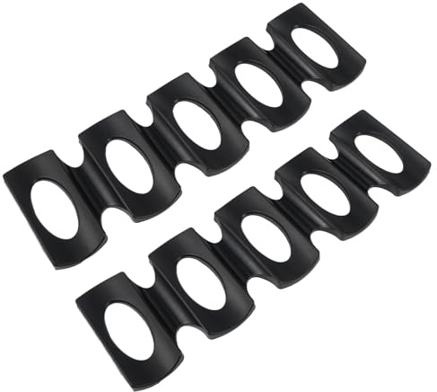 DIYEAH 2pcs Black Silicone Fridge Storage Rack Beer Bottle Holder Non-slip Drink Mats for Cans Wine Bottles Easy-clean Stackable Fridge Accessories