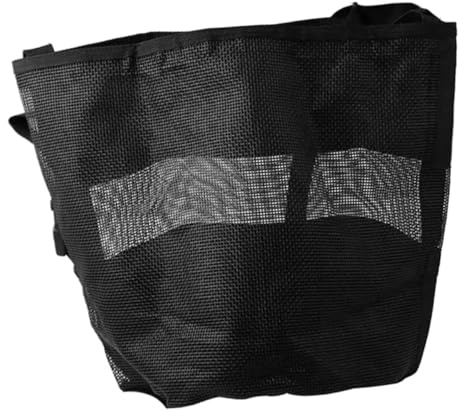 VALICLUD Bolsa de Alimentación para Caballos Negra Tamaño L D13 X Pulgadas con Malla Antidesbordamiento y Cuerdas Ajustables para Exterior Bolsa de Pienso para Alimentación de Caballos