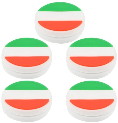 Mikinona Smorzatori di Vibrazioni da Tennis in Silicone Bandiera Nazionale Set da 5 Pezzi Ammortizzatori Leggeri e Compatti per Racchette per Giocatori e Accessori Sportivi Tennis