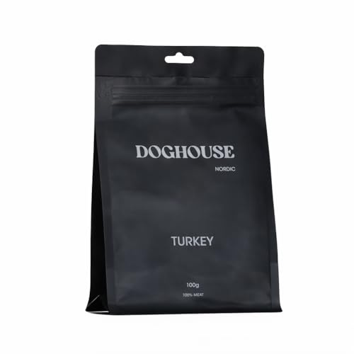 Hundgodis i tunna stripes, 100g, Lufttorkat Kött 80,7% Protein, Utan Konserveringsmedel, För Alla Hundåldrar, Energigivande Mellanmål (Kalkon)