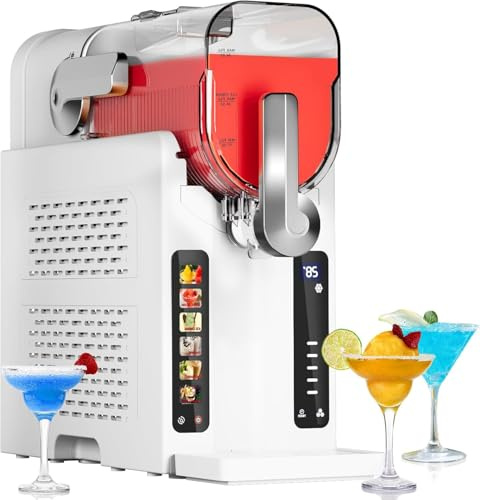 Festisoul Slushie Machine for Home, 70oz shaved ice machine & Margarita Machine with 6 Modes, Ice-Free Slushy Maker & Ice Cream Maker, Smoothie Machine, Frozen Drink Machine for Kitchen Parties, White