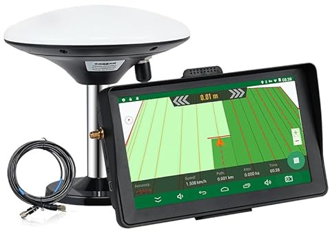 7/9 Inch Tractor GPS Navigator Agricultural Guidance System High Precision Farming Strong Anti-Interference GNSS Antenna, for Plowing Sowing Farmland and Weeding Automatic (9in)