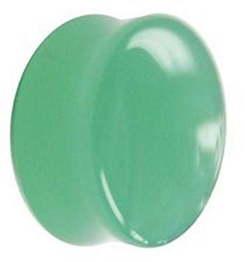 Treuheld® | Glas Ohr Plug | Hell-Grün | 11 Größen | Double Flared