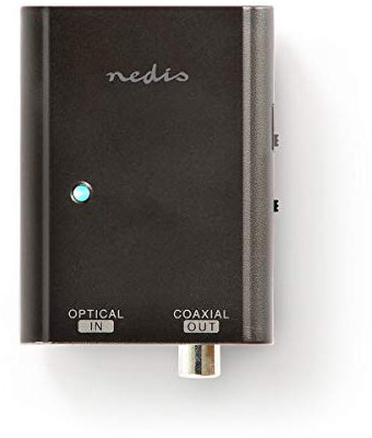 Nedis Digital Audio Converter - 1-Weg - TosLink Buchse - S/PDIF - USB - 1.80 m - ABS - Schwarz