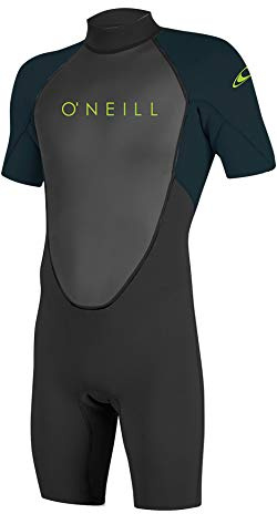 O'Neill Youth Reactor II 2mm Back Zip Spring Wetsuit, Black/Slate, 12