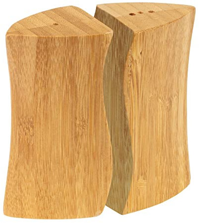 Westmark Juego de salero y pimentero, 2 piezas, Capacidad de llenado: 15 ml cada uno, Bambú, Tapas + Friends, Marrón claro, 70062270
